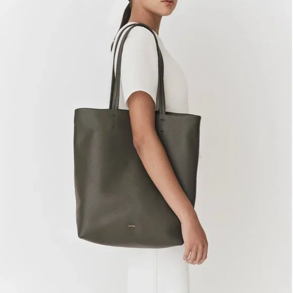 NWOT Cuyana Tall Easy Tote Dark Olive - Picture 1 of 13